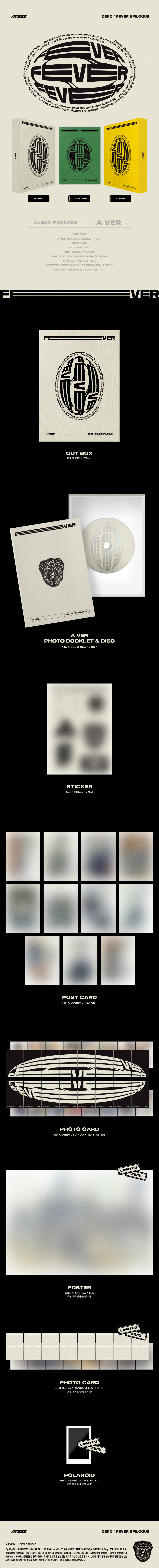 ktown4u.com : ATEEZ - Album [ZERO : FEVER EPILOGUE] (Random Ver.)